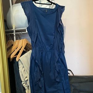 Blue dress with ruffles